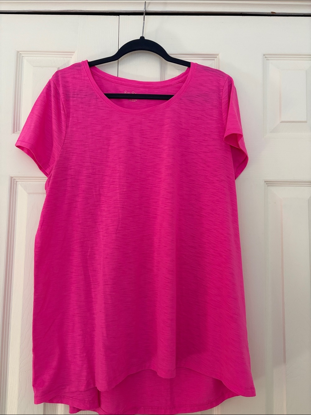 Lilly Pulitzer Hot Pink Scoop Neck Short Sleeve Tunic